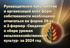 о предоставлении отчета по форме федерального статистического наблюдения № 29-СХ и 2-фермер «Сведения о сборе урожая сельскохозяйственных культур» за 2024 год - фото - 2