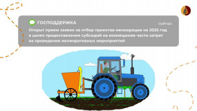 прием заявок на отбор проектов мелиорации на 2026 год в целях предоставления субсидий на возмещение части затрат на проведение мелиоративных мероприятий - фото - 1